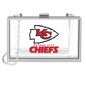 Kansas City Chiefs clear acrylic clutch